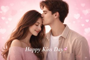 Numerological theme of Kiss Day as Number 2 energy merged with Vesica Piscis sacred geometry - representing duality becoming one, intimacy, and soul-level fusion.