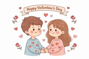 Complete Valentine's Week 2026 calendar from Feb 7-14 showing each day's numerology number, theme, and best romantic actions for Rose Day to Valentine's Day.