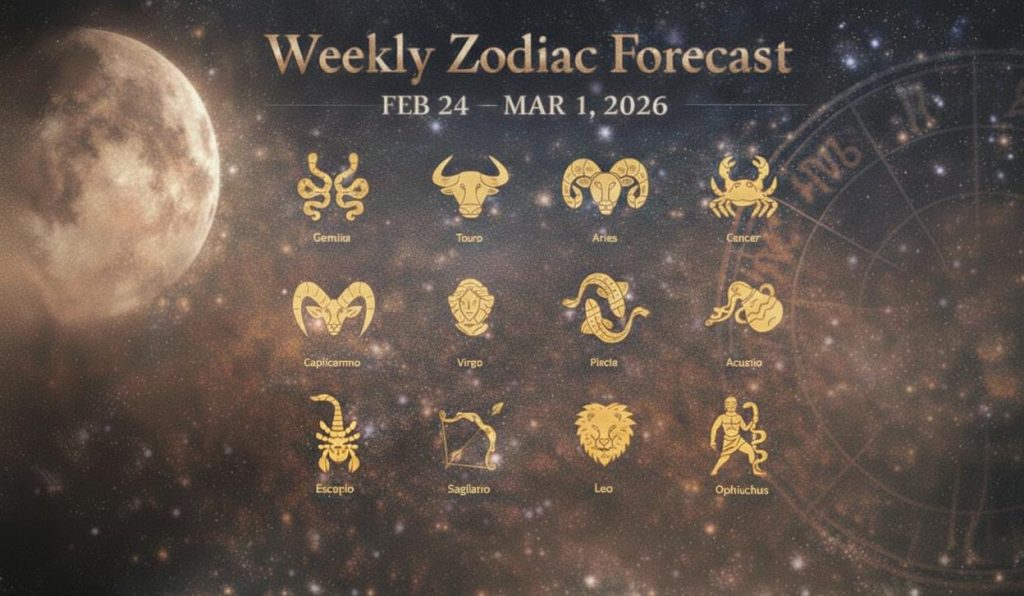 Weekly zodiac forecast February 24 to March 1 2026 love career money and health predictions by Aarya Astro Science