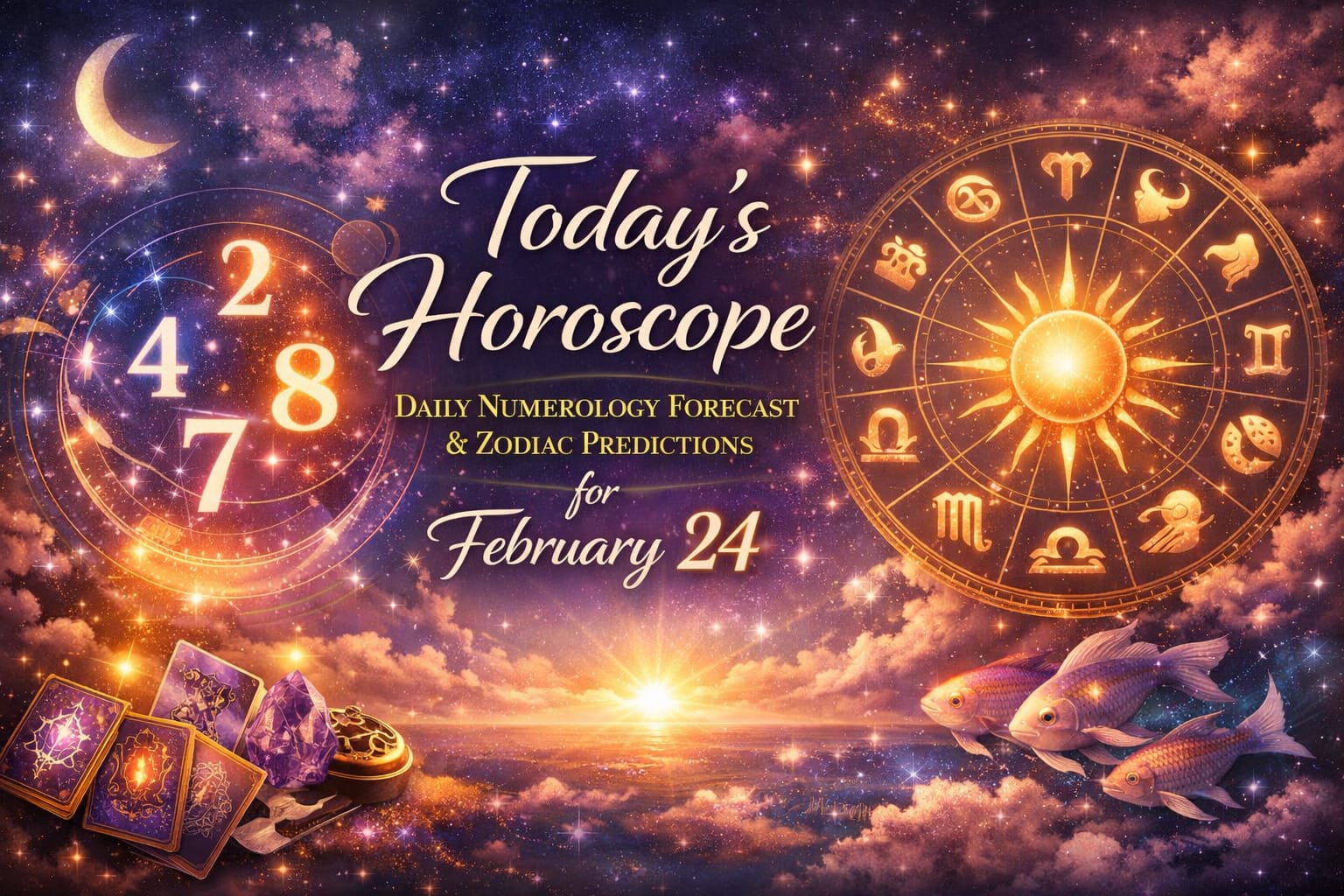 Today’s Horoscope February 24 daily numerology forecast and zodiac predictions by Aarya Astro Science