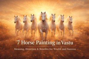 7 horse painting in Vastu showing correct direction and wealth benefits by Aarya Astro Science
