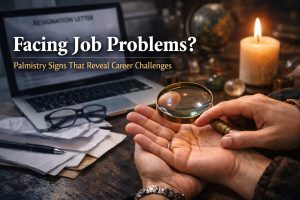 Palmistry signs showing career challenges and job problems in hand lines by Aarya Astro Science