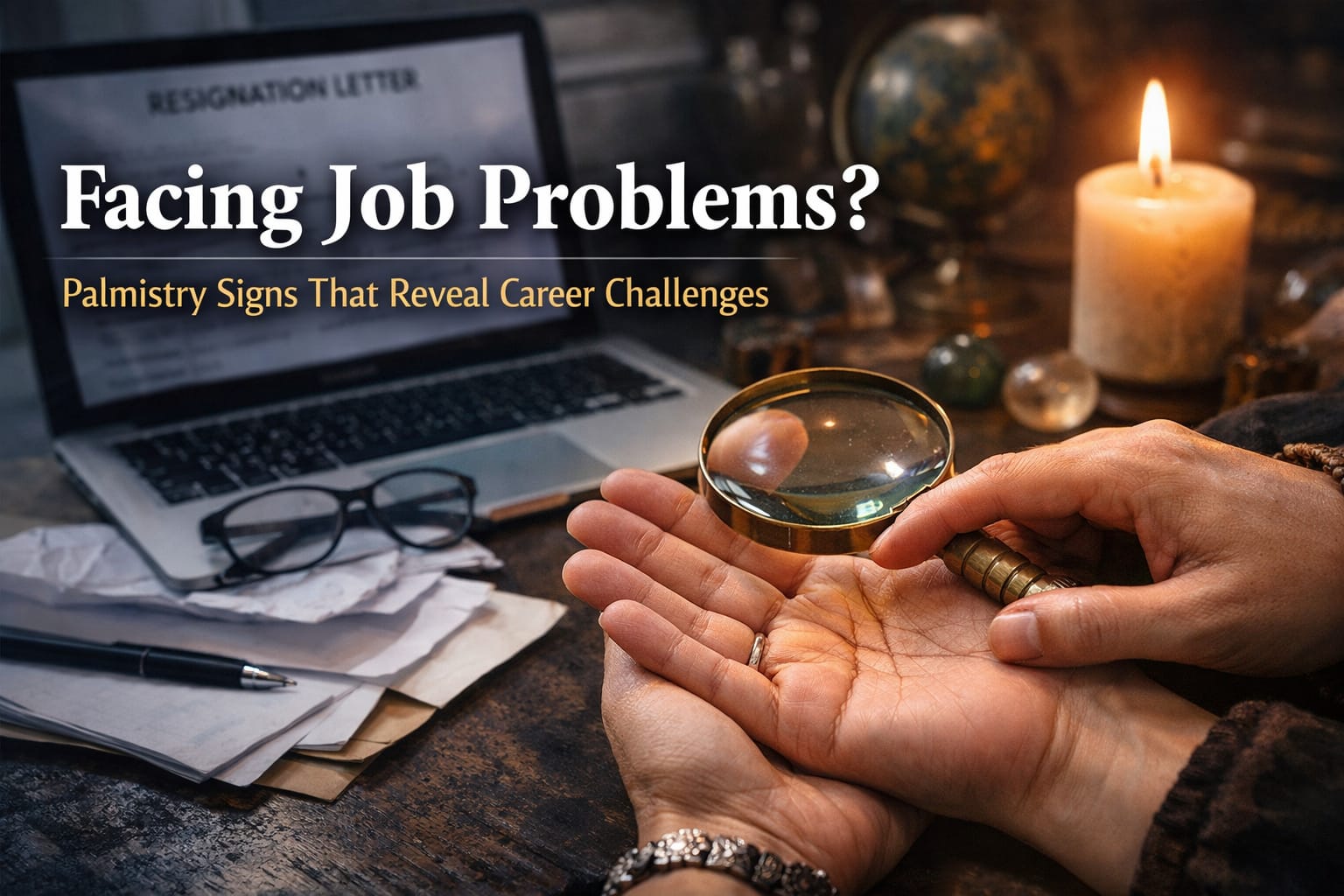 Palmistry signs showing career challenges and job problems in hand lines by Aarya Astro Science