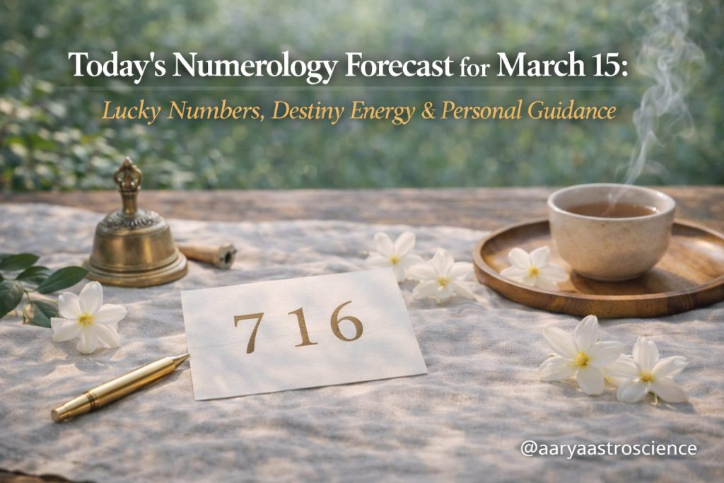 March 15 numerology forecast with lucky numbers and daily life guidance by Aarya Astro Science