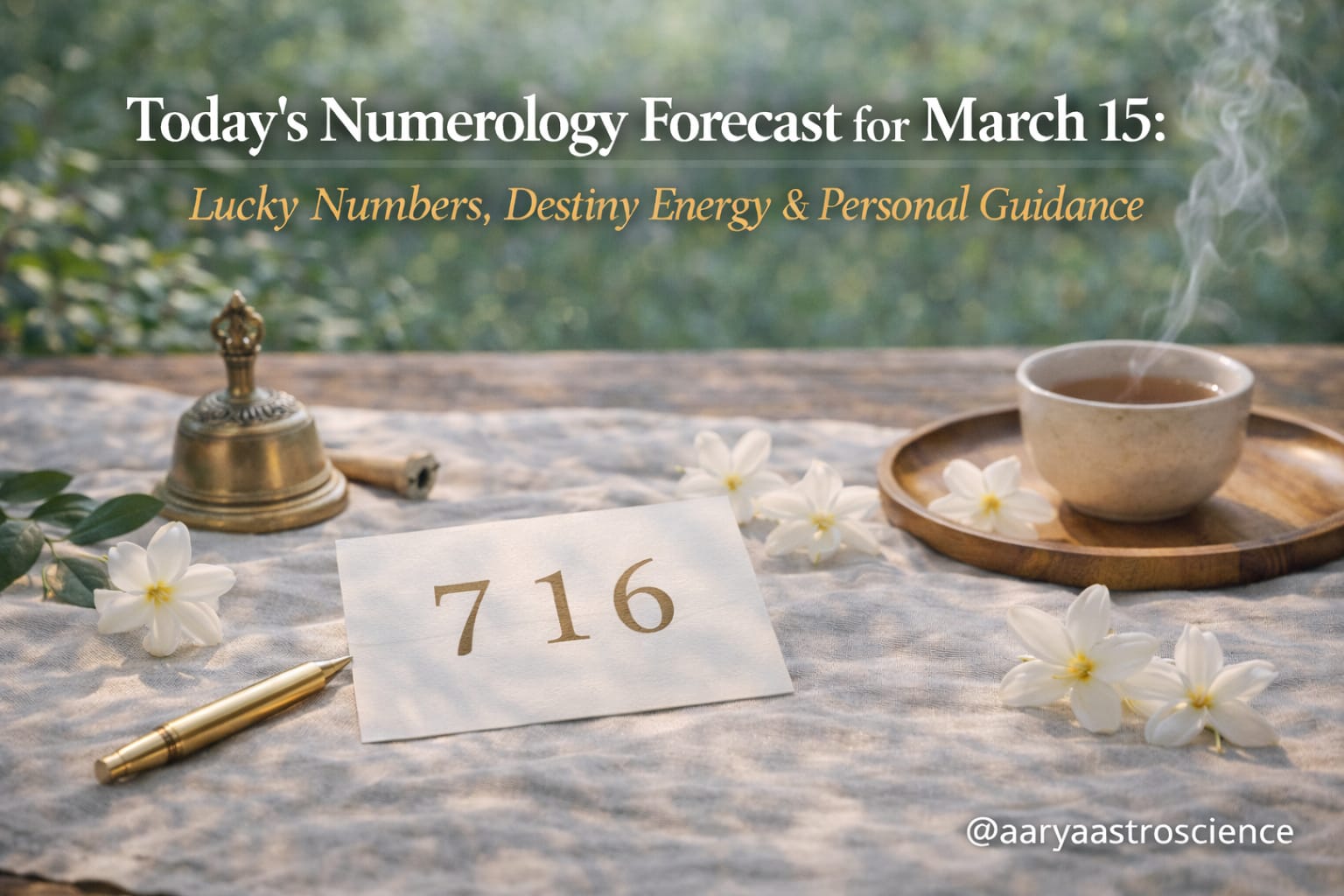 March 15 numerology forecast with lucky numbers and daily life guidance by Aarya Astro Science