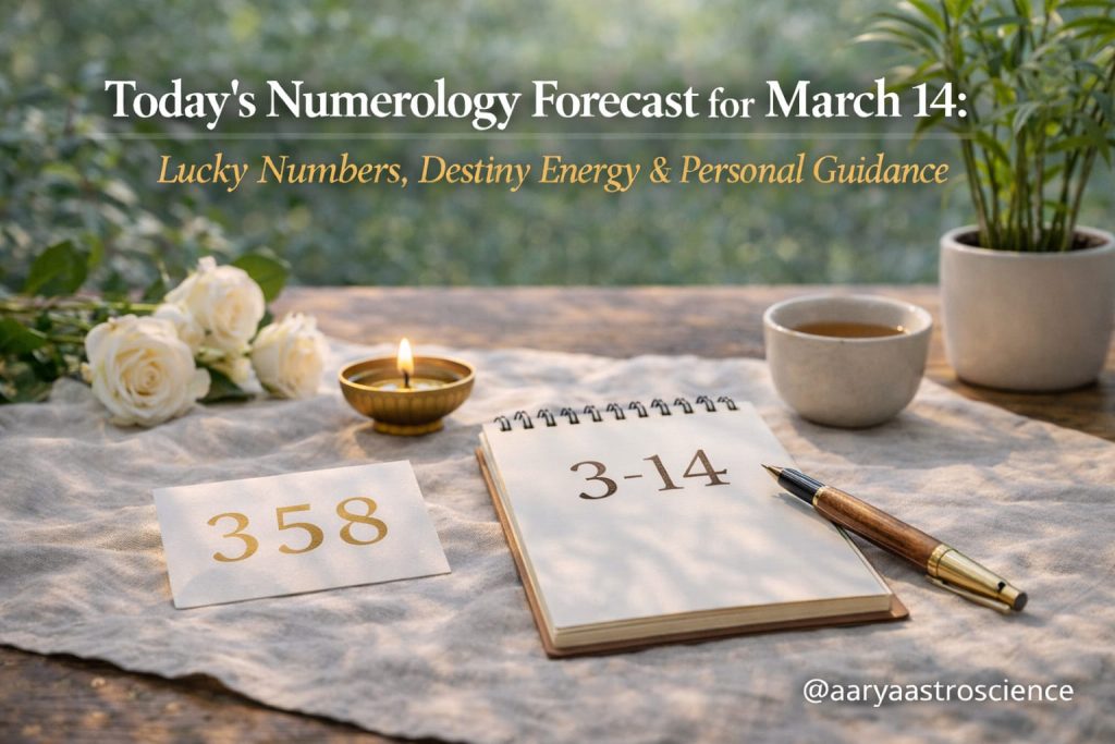 March 14 numerology prediction with lucky numbers and daily life energy insights by Aarya Astro Science