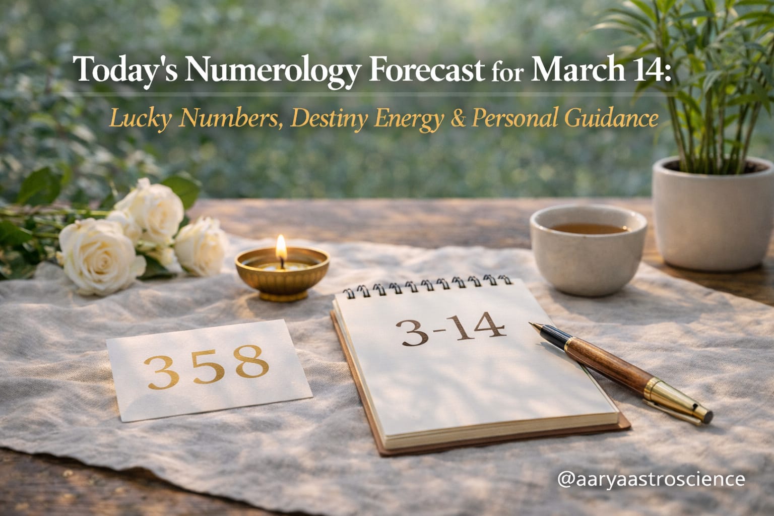 March 14 numerology prediction with lucky numbers and daily life energy insights by Aarya Astro Science