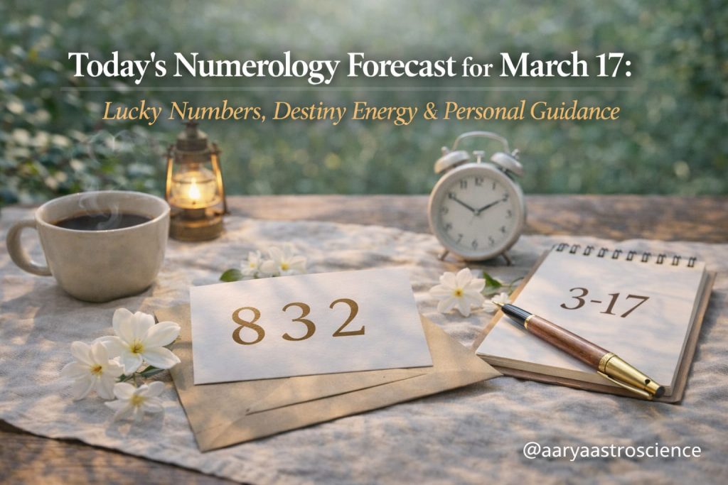 March 17 numerology forecast showing lucky numbers and daily life path guidance by Aarya Astro Science