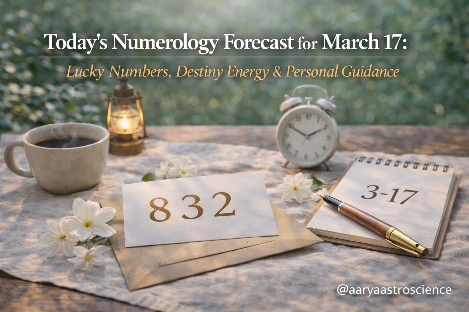 March 17 numerology forecast showing lucky numbers and daily life path guidance by Aarya Astro Science