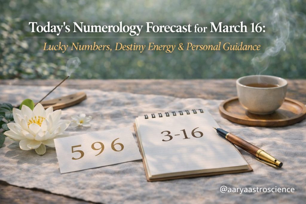 March 16 numerology prediction with lucky numbers and daily destiny guidance by Aarya Astro Science