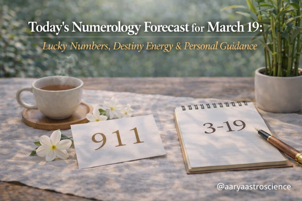 March 19 daily numerology prediction with lucky numbers and personal energy insights by Aarya Astro Science