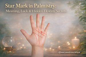 star mark in palmistry meaning luck and destiny indicators on palm by Aarya Astro Science