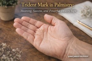 trident mark in palmistry meaning success and powerful destiny sign by Aarya Astro Science