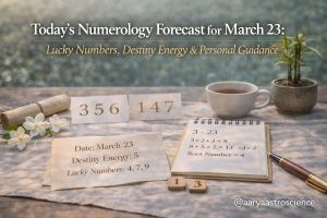 March 23 numerology forecast with lucky numbers and daily energy insights by Aarya Astro Science