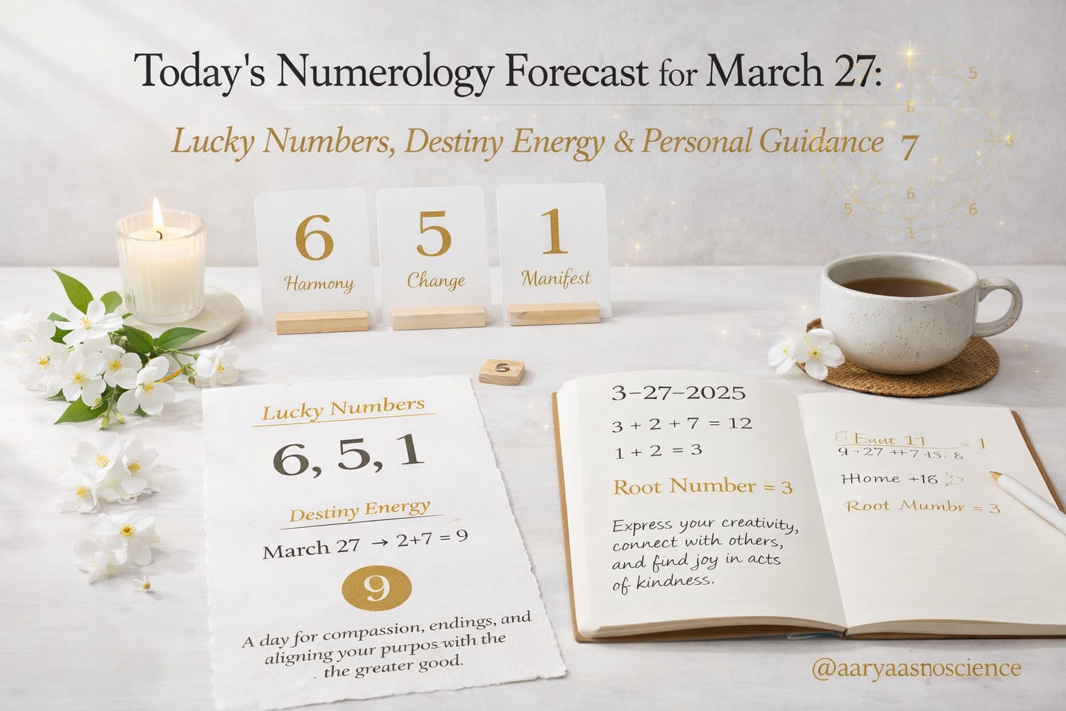 March 27 numerology reading with lucky numbers and daily life energy insights by Aarya Astro Science