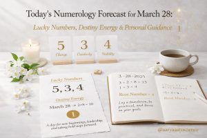 March 28 numerology prediction with lucky numbers and daily energy guidance by Aarya Astro Science