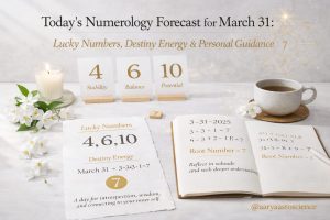 March 31 numerology forecast with lucky numbers and daily life guidance by Aarya Astro Science