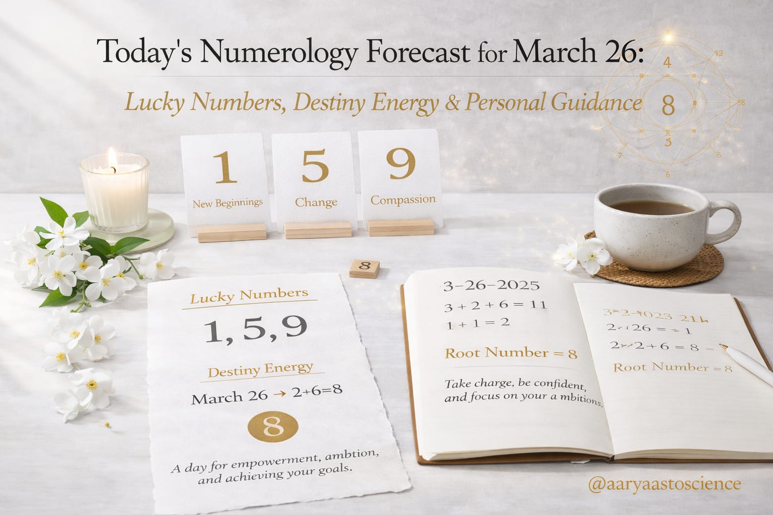 March 26 numerology insights with lucky numbers and daily life guidance by Aarya Astro Science