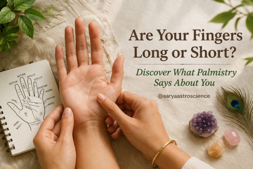 long and short fingers in palmistry showing personality traits and behavior analysis by Aarya Astro Science