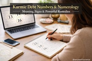 karmic debt numbers in numerology meaning signs and remedies by Aarya Astro Science