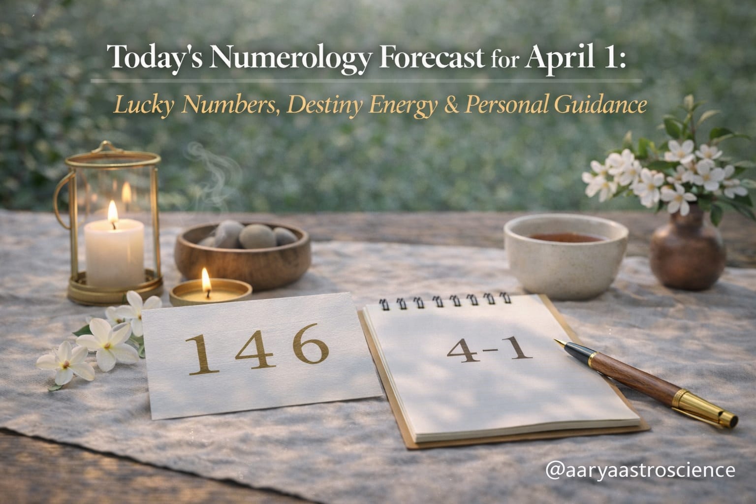 April 1 numerology forecast with lucky numbers and daily life energy guidance by Aarya Astro Science