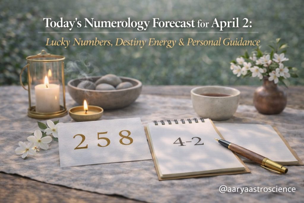April 2 numerology prediction with lucky numbers and daily energy insights by Aarya Astro Science