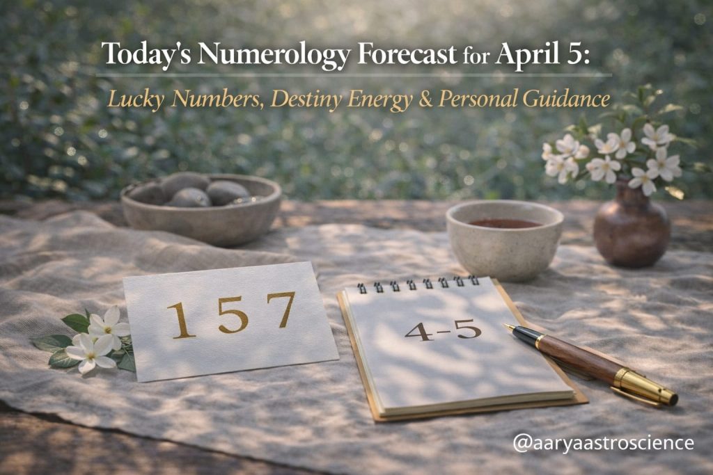 April 5 numerology forecast with lucky numbers and daily change energy insights by Aarya Astro Science