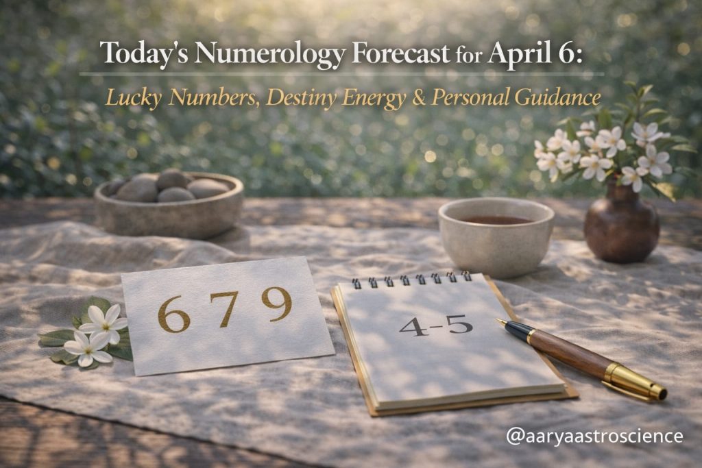 April 6 numerology forecast with lucky numbers and daily harmony energy insights by Aarya Astro Science