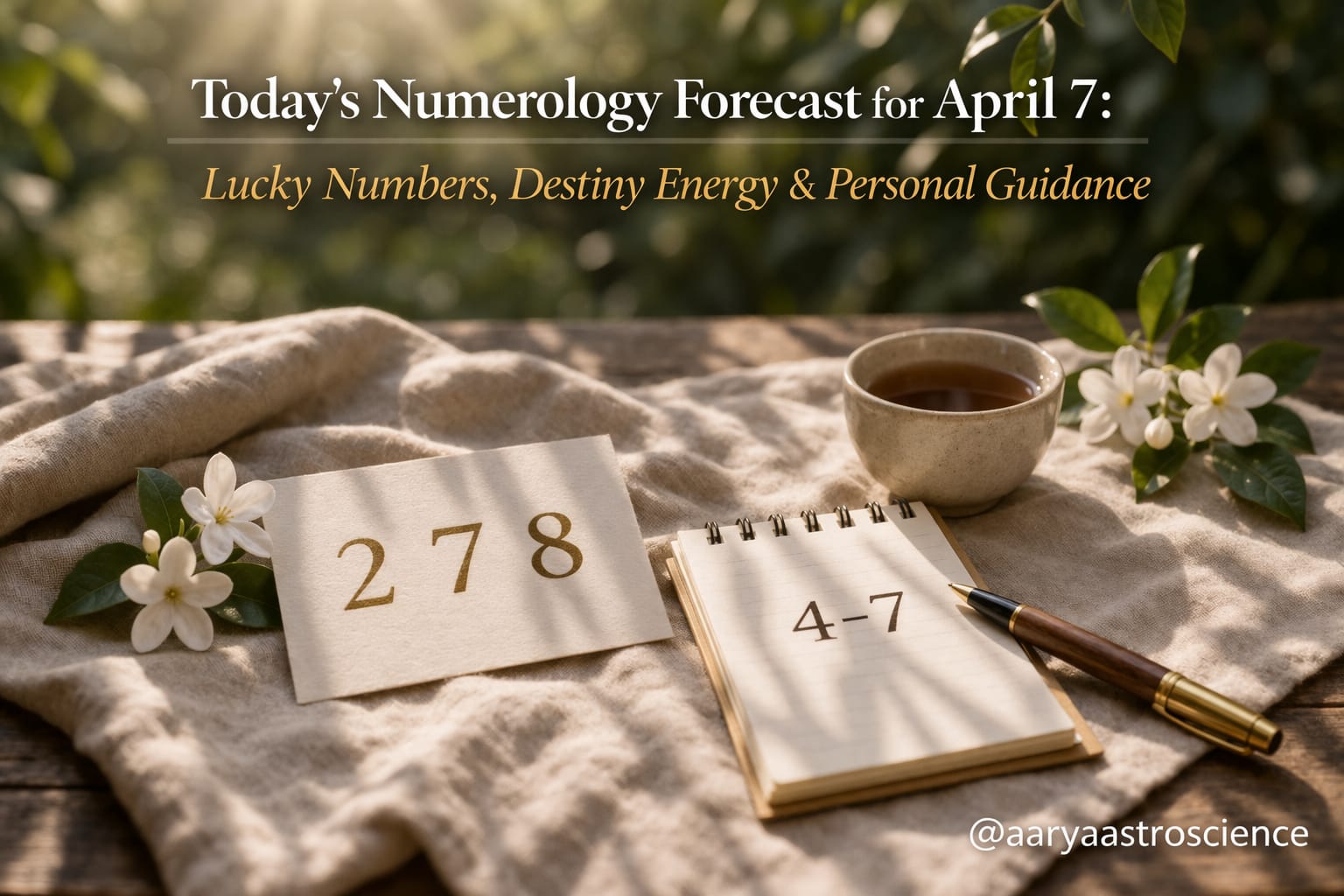 April 7 numerology forecast with lucky numbers and daily spiritual energy insights by Aarya Astro Science