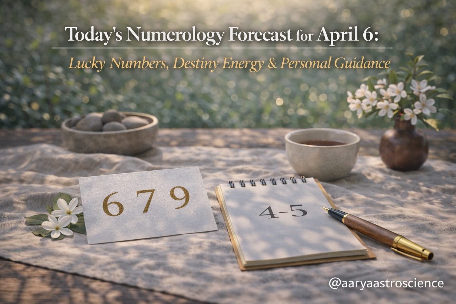 April 6 numerology forecast with lucky numbers and daily harmony energy insights by Aarya Astro Science